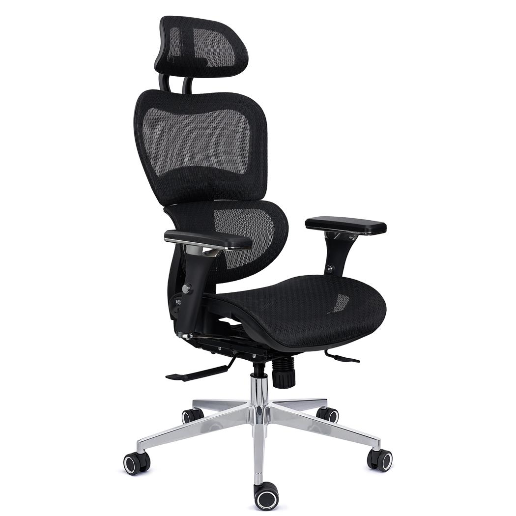 Ergonomisk stol VICTORY PRO, Maksimal Tilpasningsevne, Professionel Sortiment, Eksklusive Detaljer, I Sort
