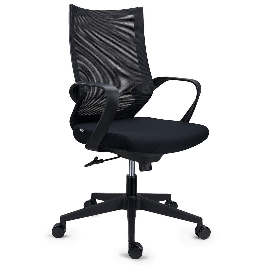 Kontorstol SINTRA, Ergonomisk, Moderne Design, I Åndbart Net og Stof, I Sort