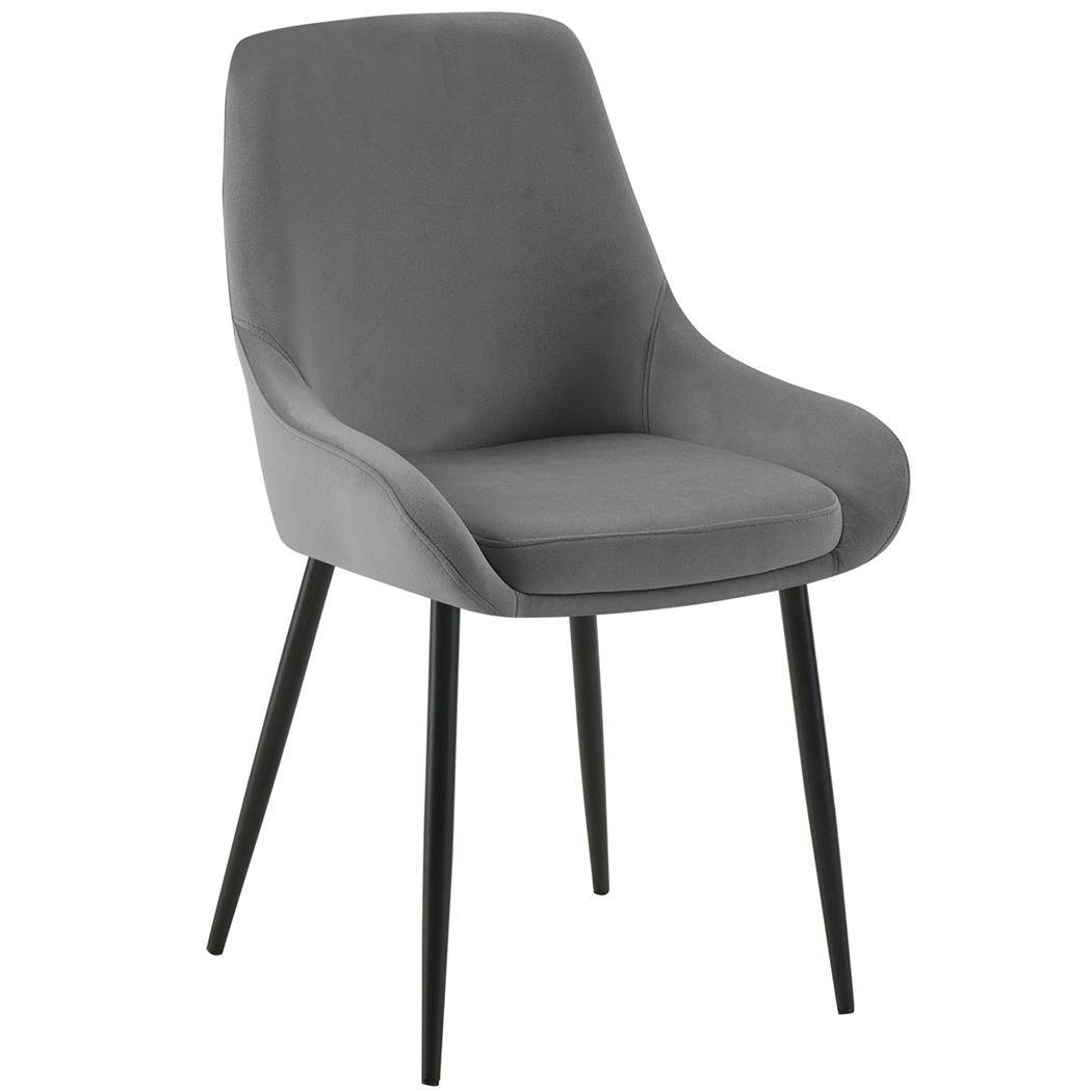 Konferencestol ANKARA, Høj Komfort, Eksklusivt Design, I Mørkegrå Velour