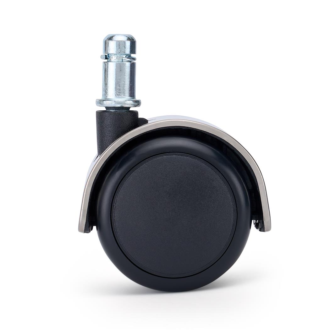 5x Bløde COVER-hjul til Hårde gulve, 11 mm / 50 mm, Elegant design, Sølvfarve