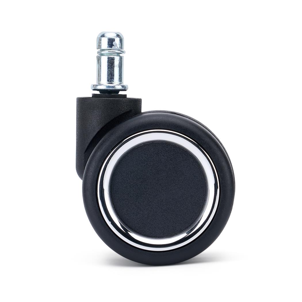 5 stk. SMART-hjulsæt til Hårde Gulve 11 mm / 50 mm, til Kontorstole og Lænestole, Sort