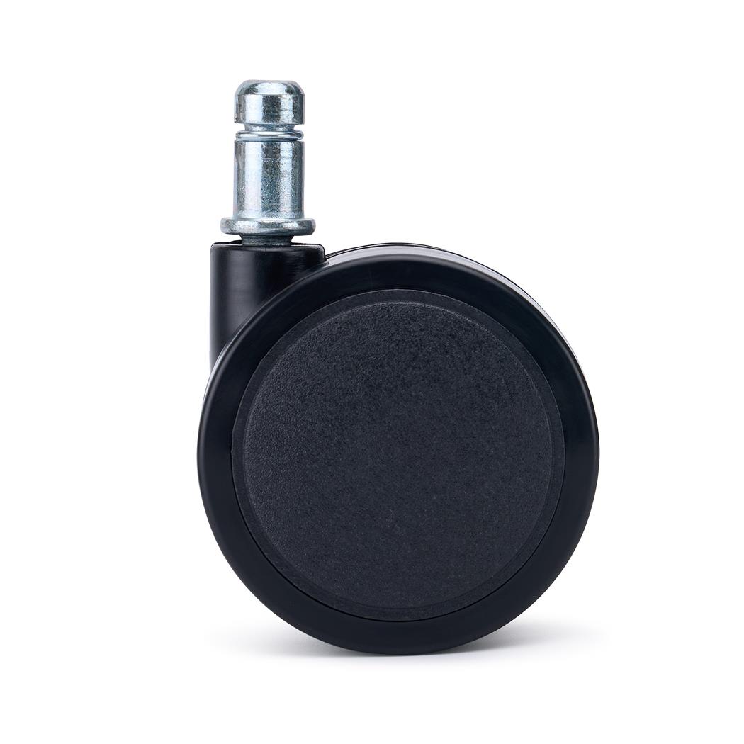 Sæt med 5 stk. Hjul LYRA til Hårde Gulve, 11 mm / 60 mm, Universelle hjul til kontorstole, Sorte