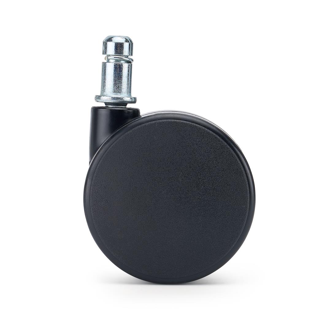 Sæt med 5 stk. Hjul LYRA til Hårde Gulve, 11 mm / 60 mm, Minimalistisk design, Sorte