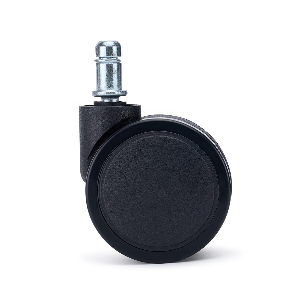 Sæt med 5 stk. Hjul VOLT til Hårde Gulve, 11 mm / 60 mm, Universelle hjul til kontorstole, Sorte