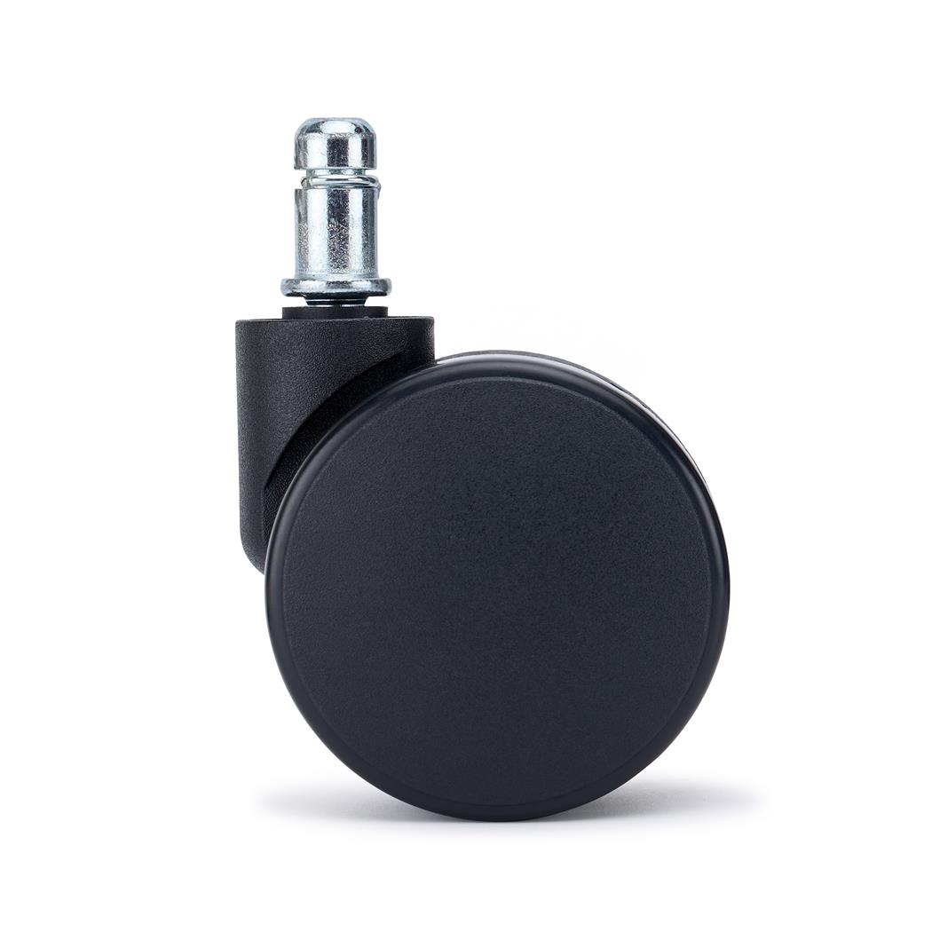 Sæt med 5 stk. Plastikhjul VOLT Til Tæpper, 11 mm / 60 mm, Universelle hjul til kontorstole, Sorte