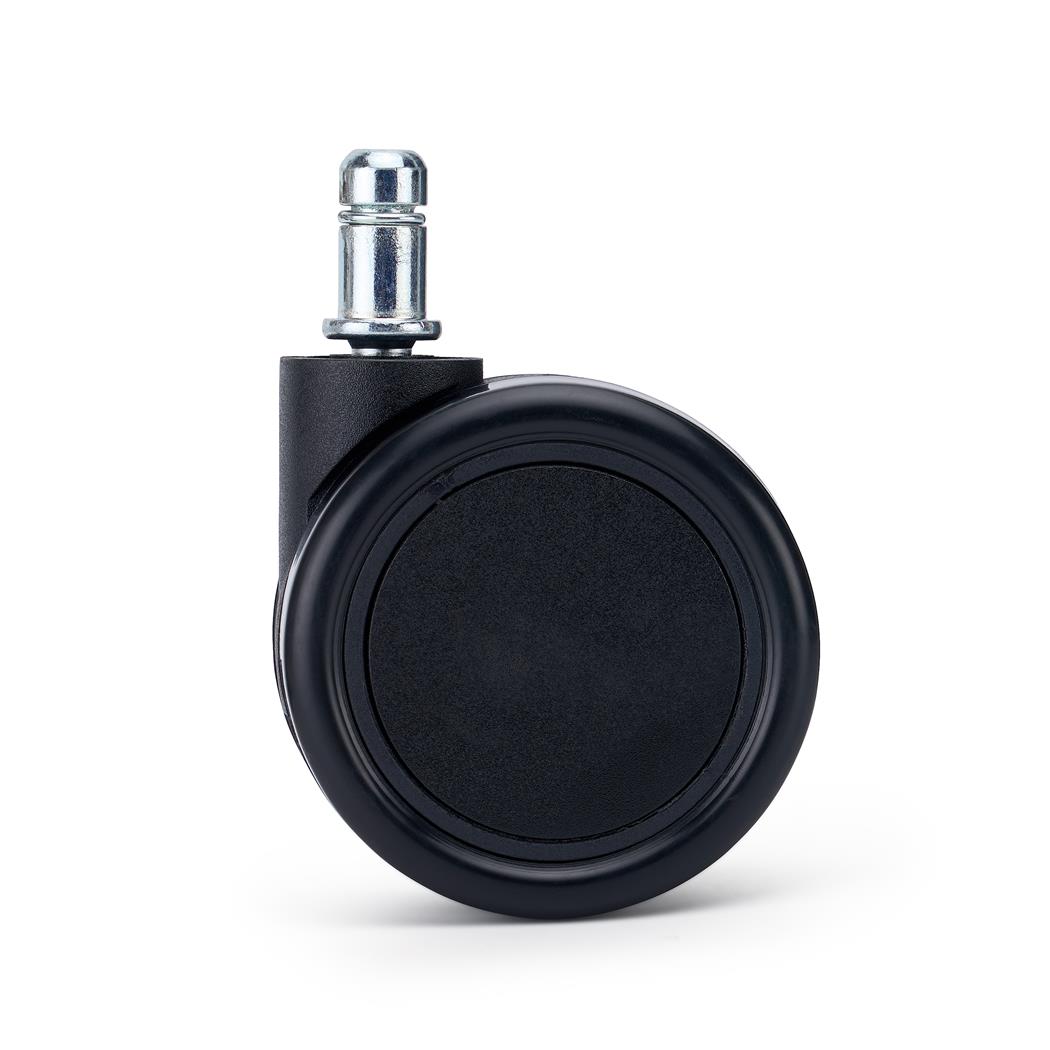 Sæt med 5 stk. Hjul MOON til Hårde Gulve, 11 mm / 60 mm, Universelle hjul til kontorstole, Sorte