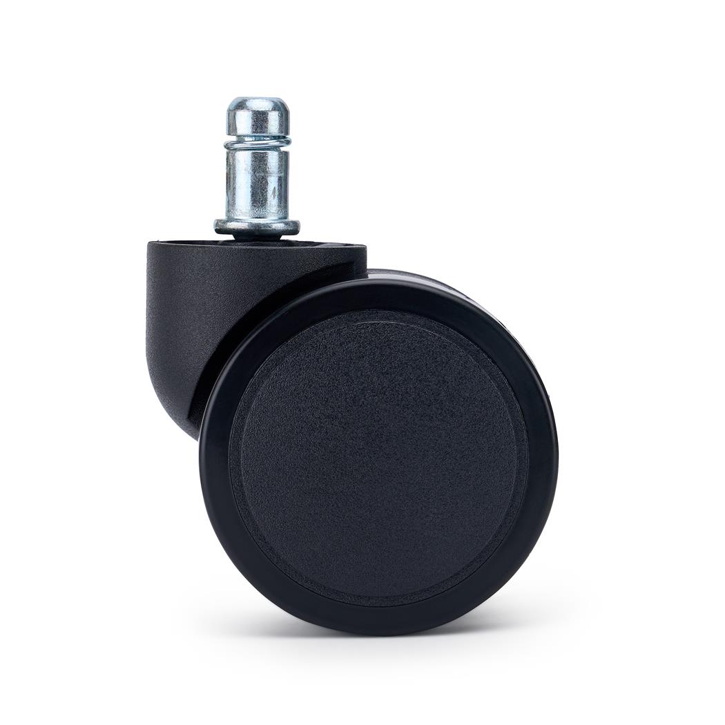 Sæt med 5 stk. Hjul SLIDE til Hårde Gulve, 11 mm / 50 mm, Universelle hjul til kontorstole, Sorte