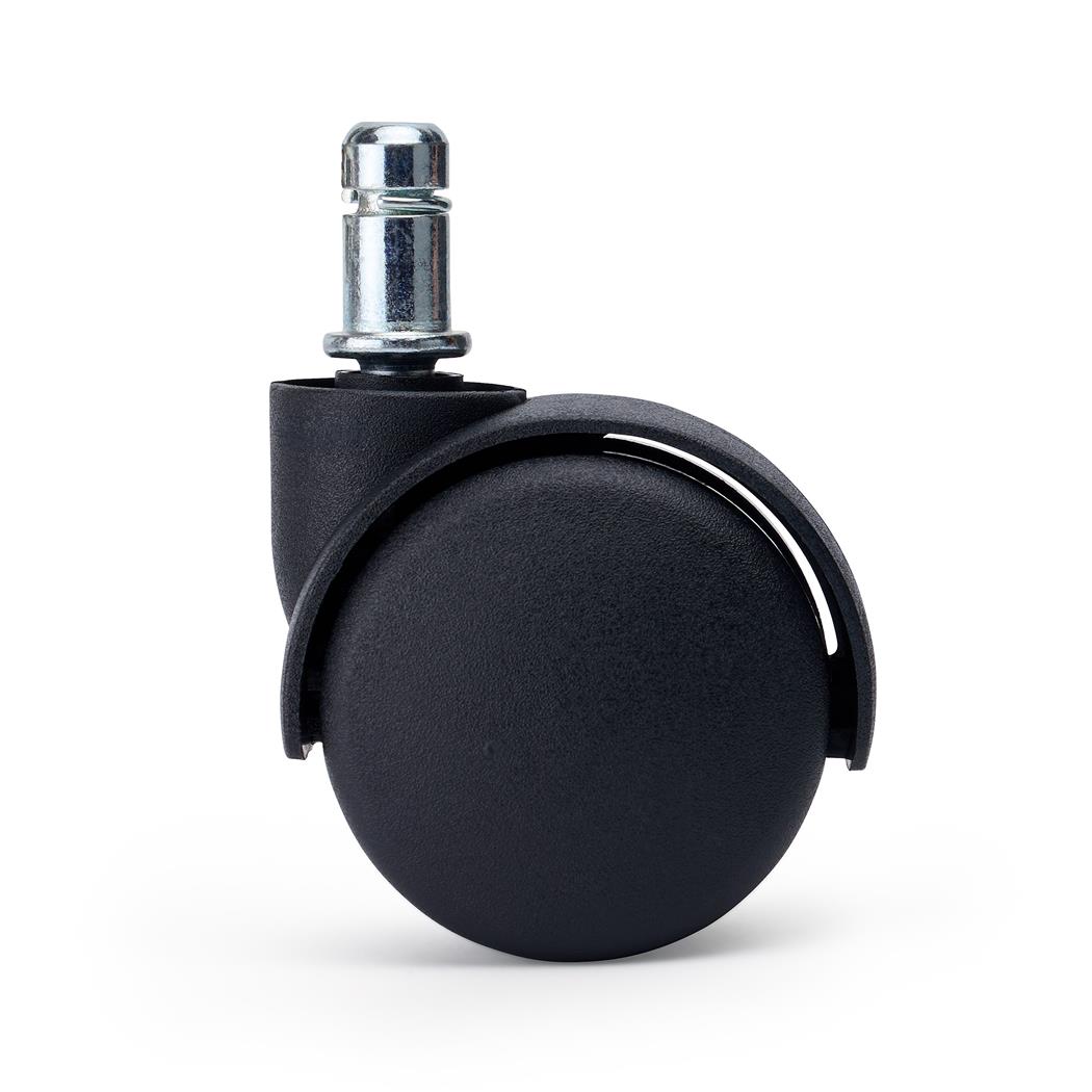 5x Plastik Hjul SPIN, 11 mm / 50 mm, til Tæpper og Gulvtæpper, Universelt Design, Sort