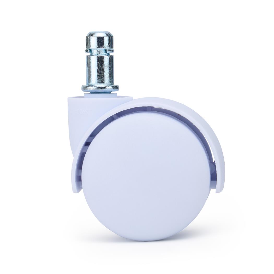 5x Plastik Hjul SPIN, 11 mm / 50 mm, til Tæpper og Gulvtæpper, Universelt Design, Hvidt