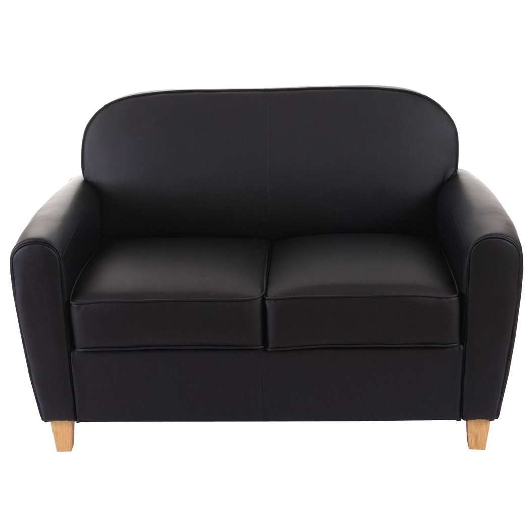 2-Personers Sofa ARTIS, Smukt og Stilfuldt Design, Komfortabel og Anvendelig, I Sort Læder