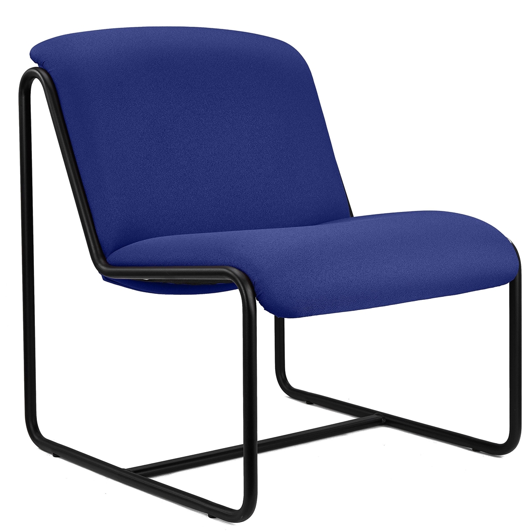 Konferencestol LIMA, Eksklusivt Design, Metalstruktur, I Mørkeblå Stof