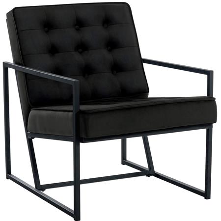 Designer Konferencestol AKEMI , Metalstruktur, I Sort Velour