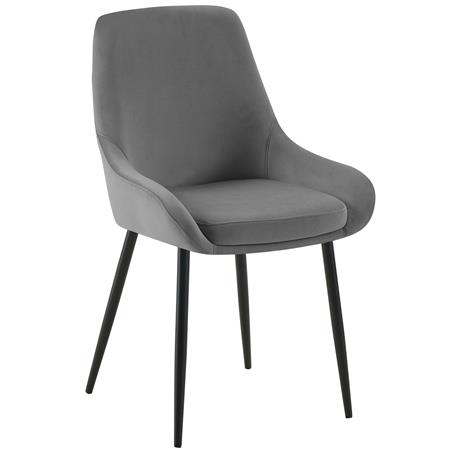 Konferencestol ANKARA, Høj Komfort, Eksklusivt Design, I Mørkegrå Velour