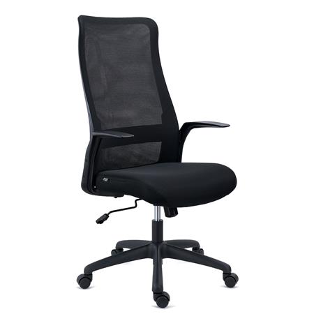 Kontorstol SIERRA, Åndbart Ryglæn, Lændestøtte, Designer Armlæn, I Sort