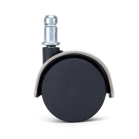 5x COVER Plastikhjul til tæpper 11 mm / 50 mm, Elegant design, Sølvfarve