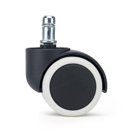 5x Hjul til Hårde Gulve, VELO, 11 mm / 50 mm, Specielt Designet til Parket, Fliser, Farve Hvid