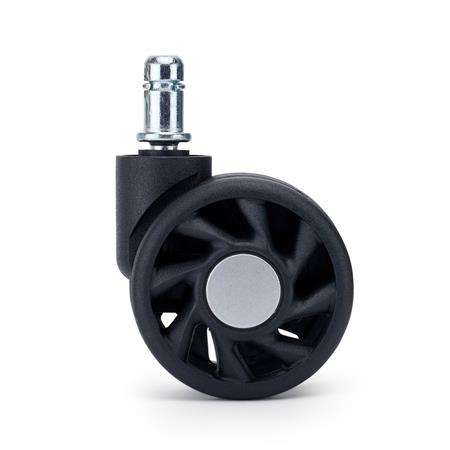 Sæt med 5 stk. RACE-plastikhjul til tæpper, 11 mm / 50 mm, Dekorative eger, Sort-Grå