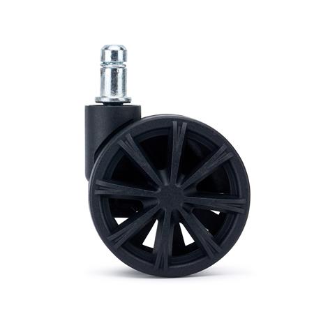 Sæt med 5 stk. Plastikhjul SPOKE til Tæpper, 11 mm / 50 mm, Dekorative eger, Sort