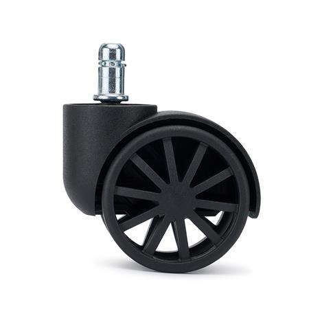 Sæt med 5 stk. Plastikhjul GROOVE 11 mm / 50 mm, Dekorative eger, Sort