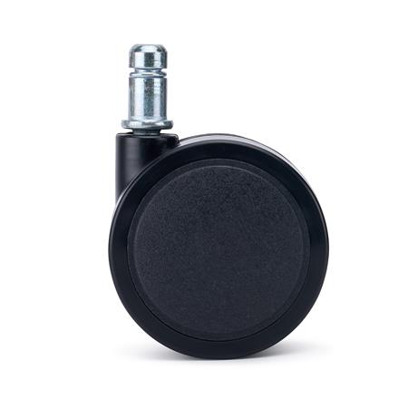 Sæt med 5 stk. Hjul LYRA til Hårde Gulve, 11 mm / 60 mm, Universelle hjul til kontorstole, Sorte