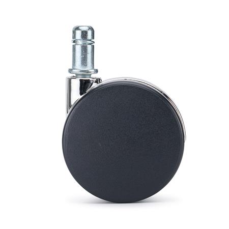 Sæt med 5 stk. Hjul LYRA til Hårde Gulve, 11 mm / 60 mm, Minimalistisk design, Sort-Forkromet