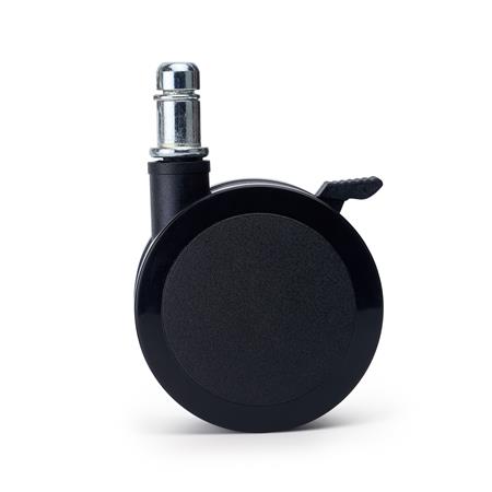 Sæt med 5 stk. Hjul med Bremse BRAKE til Hårde Gulve, 11 mm / 50 mm, Universelle Hjul til Kontorstole, Sorte