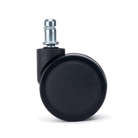 Sæt med 5 stk. Hjul VOLT til Hårde Gulve, 11 mm / 60 mm, Universelle hjul til kontorstole, Sorte