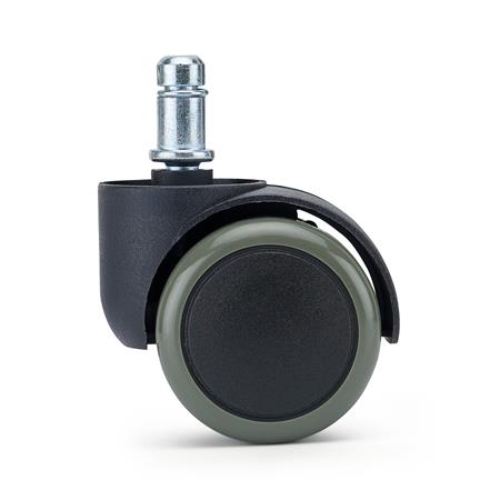 Sæt med 5 hjul, ROLL, 11 mm / 50 mm, Selvbremsende, til Hårde Gulve, Grå