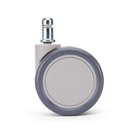 Sæt med 5 stk. Hjul MOON til Hårde Gulve, 11 mm / 60 mm, Universelle hjul til kontorstole, Grå