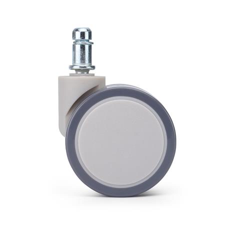 Sæt med 5 hjul, EVOX, 11 mm / 50 mm, med gummibelægning, til Hårde Gulve, Grå