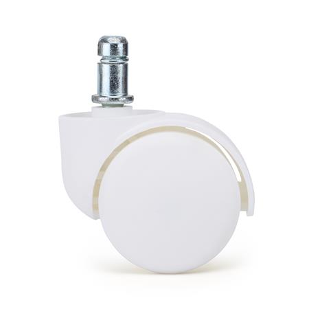 5x Hjul JACK, 11 mm / 50 mm, til Tæpper og Gulvtæpper, Universelt Design, Hvidt