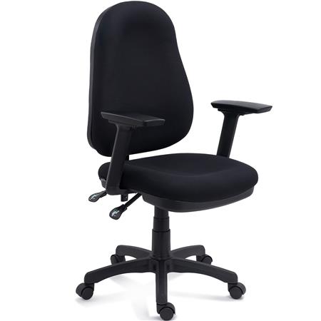 Ergonomisk Kontorstol ZENIT, Stof med Justerbart Ryglæn og 3D-justerbare Armlæn, Sort