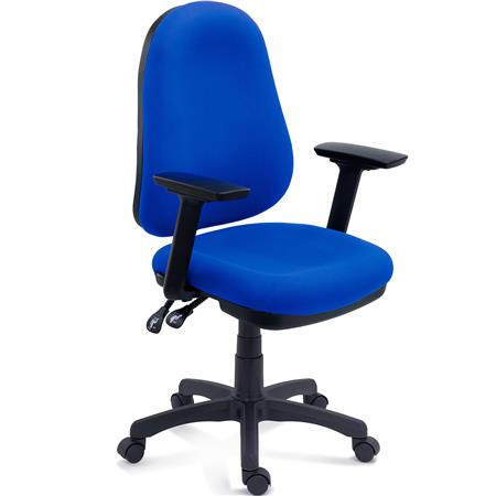 Ergonomisk Kontorstol ZENIT, Stof med Justerbart Ryglæn og 3D-justerbare Armlæn, Blå